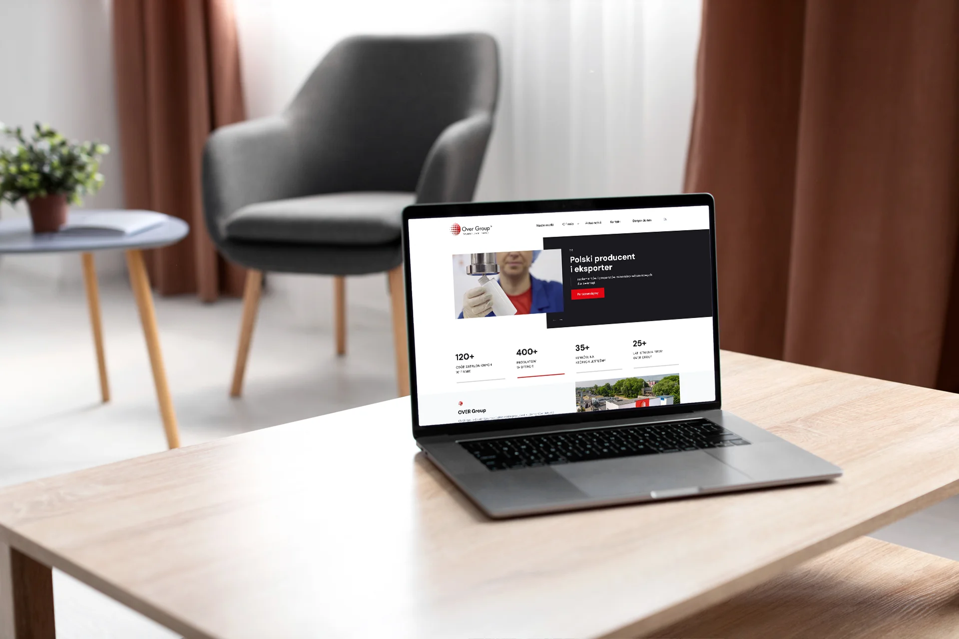 OVER Group — WordPress website design for a holding of companies